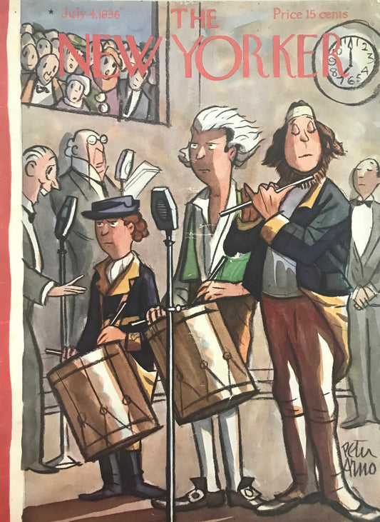 Very Rare - July 4, 1936 - NEW YORKER Magazine cover - Independence Day, America