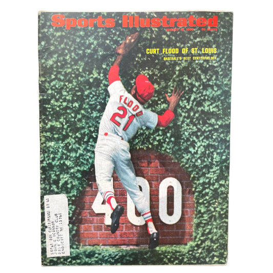 Sports Illustrated Magazine complete issue - August 19, 1968 - Curt Flood, Centerfielder -  Baseball  St. Louis