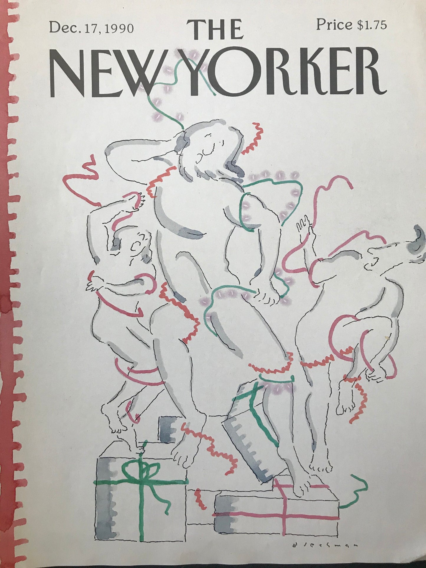 December 17, 1990 - The NEW YORKER Magazine original cover - Christmas