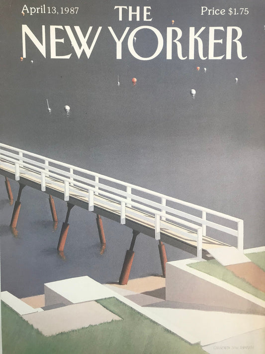 NEW YORKER Magazine original cover - vintage - April 13, 1987 by Gretchen Dow Simpson