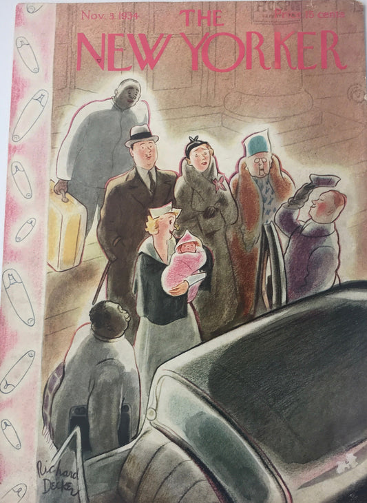 RARE - The NEW YORKER Magazine very rare original cover - November 3, 1934 - Richard Decker