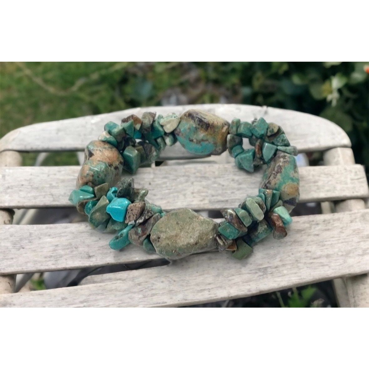 Faux turquoise (howlite?) stunning vintage bracelet