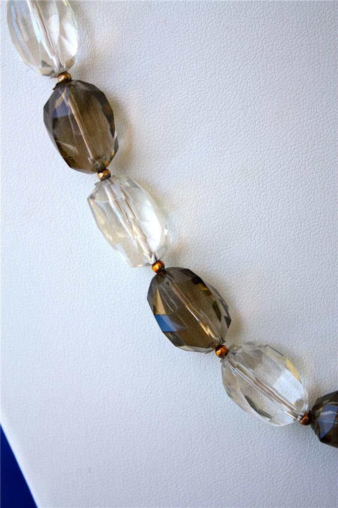 Stunning vintage necklace with large faceted beads