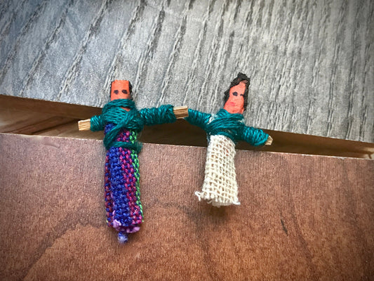 Unique little worry doll stud earrings