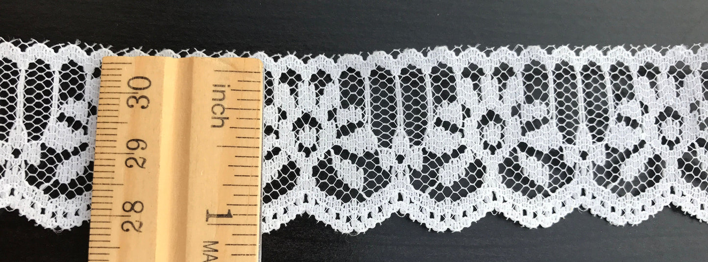 1" wide vintage white lace - by the yard