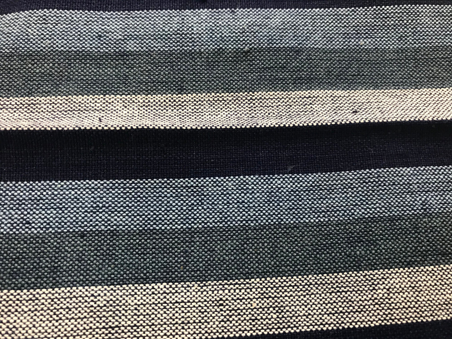 Two vintage all cotton square vintage napkins that you can use for fabric  - blue stripes - 100% cotton