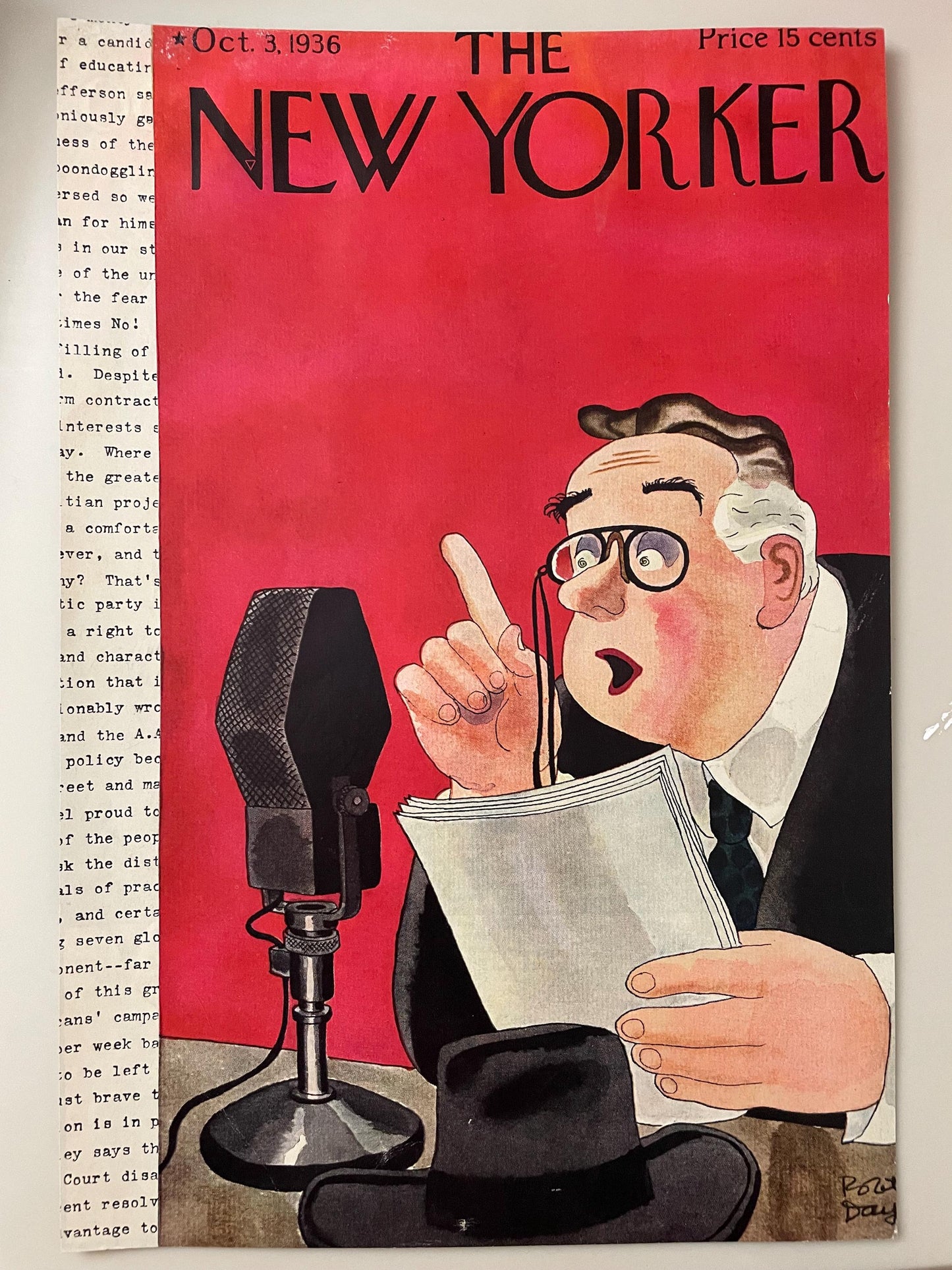 The NEW YORKER Magazine RARE original cover - October 3, 1936