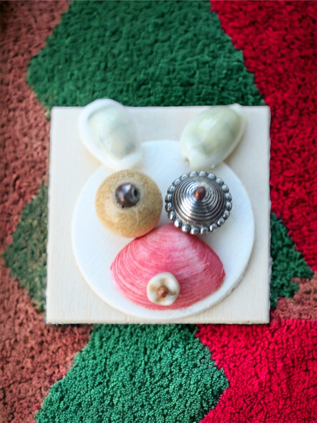 Meet "Hunny Bunny" - Assemblage art / mixed media collage - magnet, lapel pin or necklace pendant