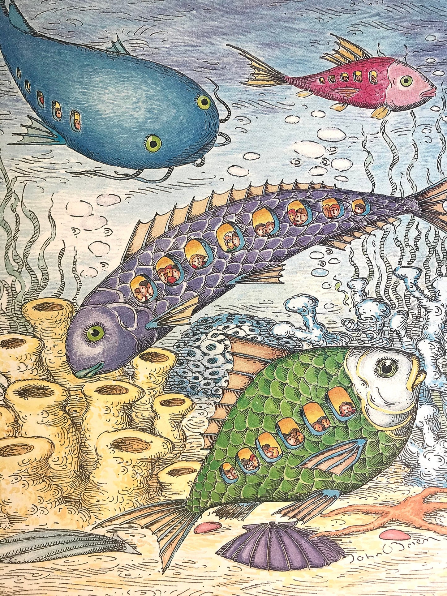 NEW YORKER Magazine cover - March 23, 1992 - fish, ocean, underwater