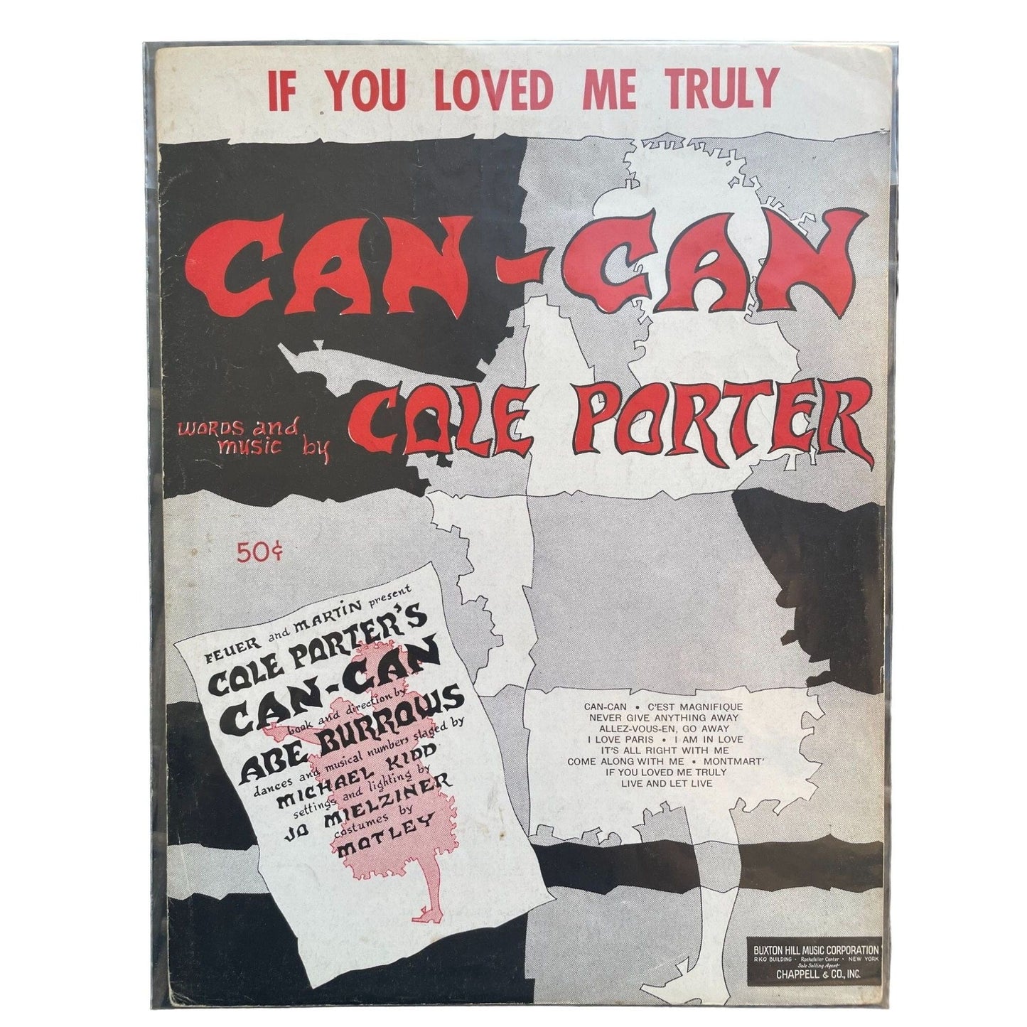 RARE - Vintage 1953 Sheet Music "If You Loved Me Truly" From Can-Can By Cole Porter - framable