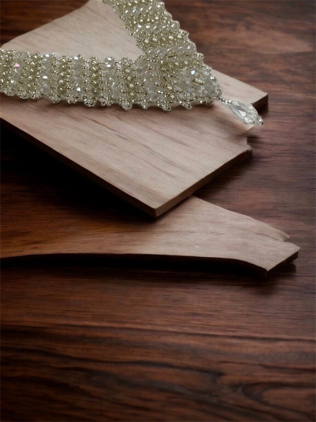 Breathtaking, show-stopping, ooh la la, perfect for a bride, wedding or any other function - magnificent beadwork crystal necklace