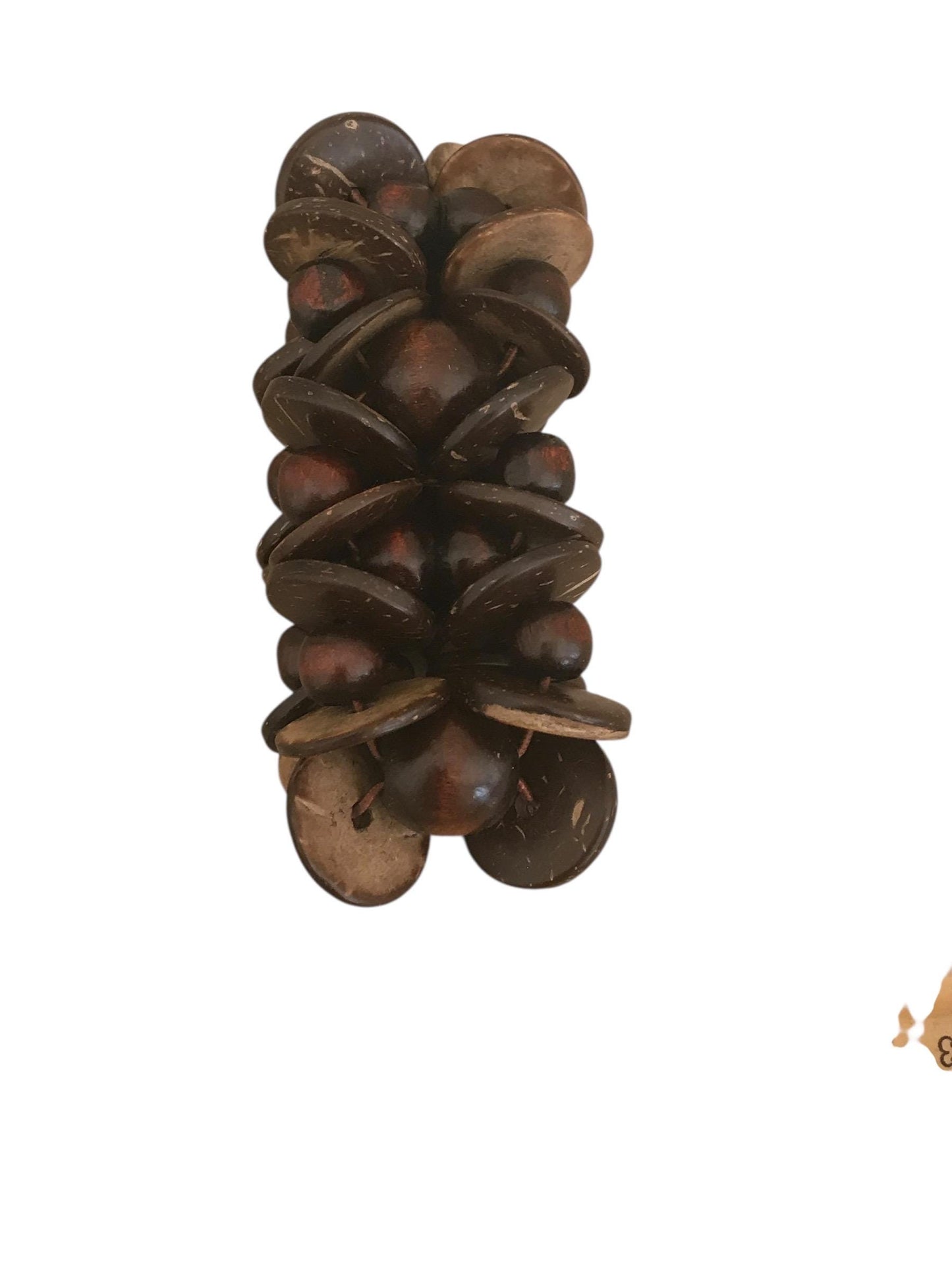 Vintage Brown Coconut Shell Bracelet | Handmade Natural Jewelry | Unique Boho Chic Accessory | Eco-Friendly Statement Piece