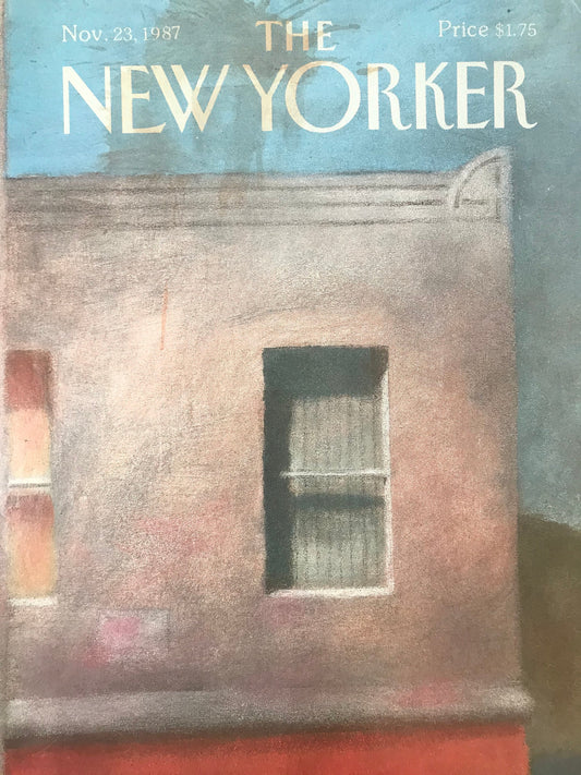 NEW YORKER Magazine cover - November 23, 1987 - please read description