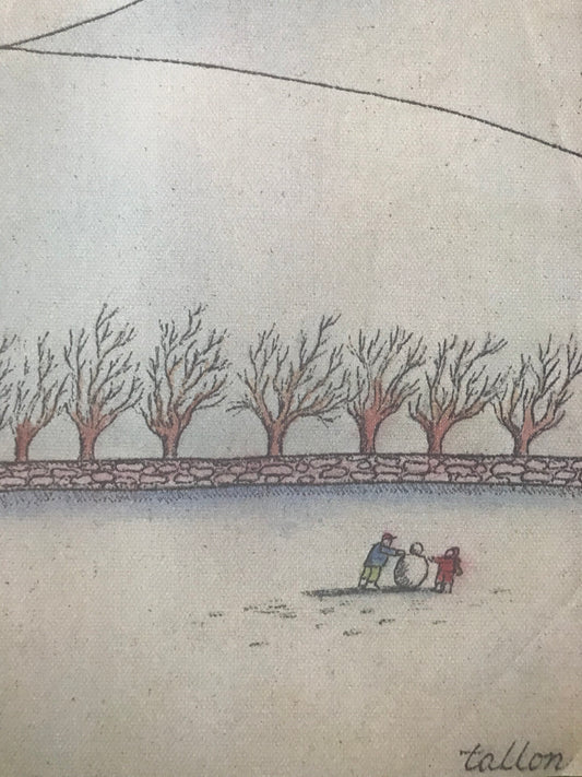 December 5, 1980 - The NEW YORKER Magazine original cover - building a snowman