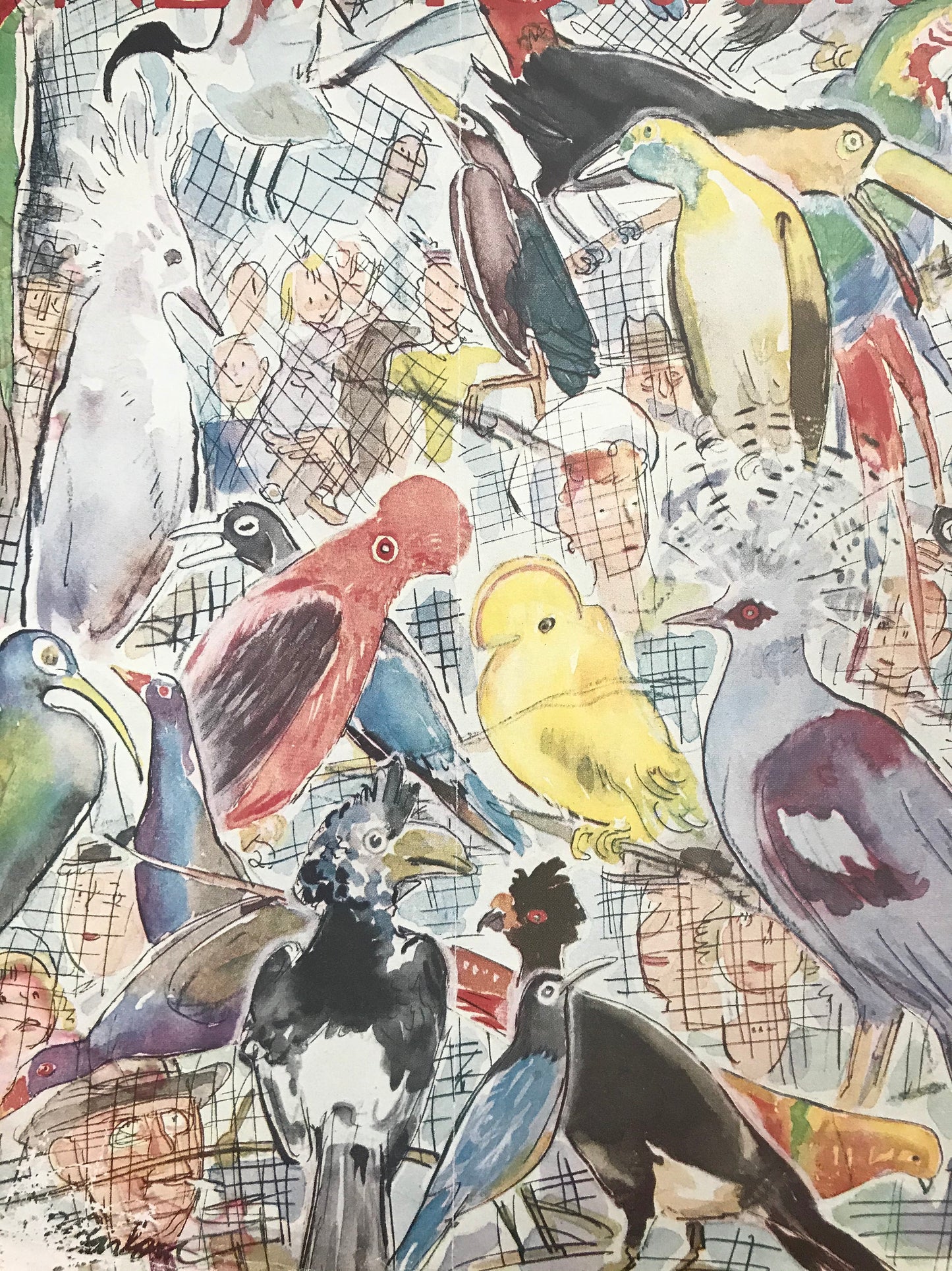 RARE - The NEW YORKER Magazine cover - May 5, 1956 - by Garrett Price - birds, parrots