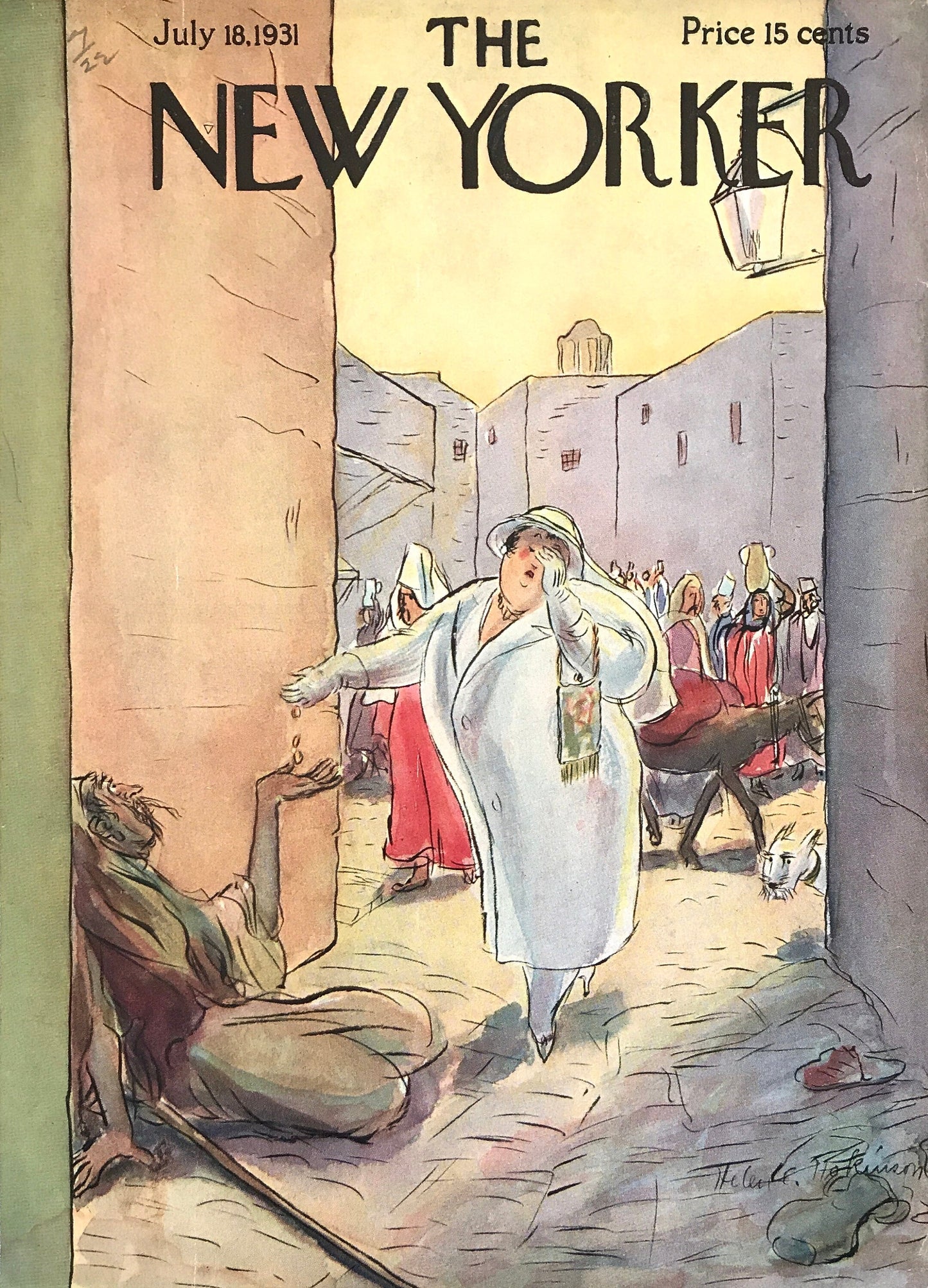 The NEW YORKER Magazine very rare original cover - July 18, 1931 -  Helen E. Hokinson