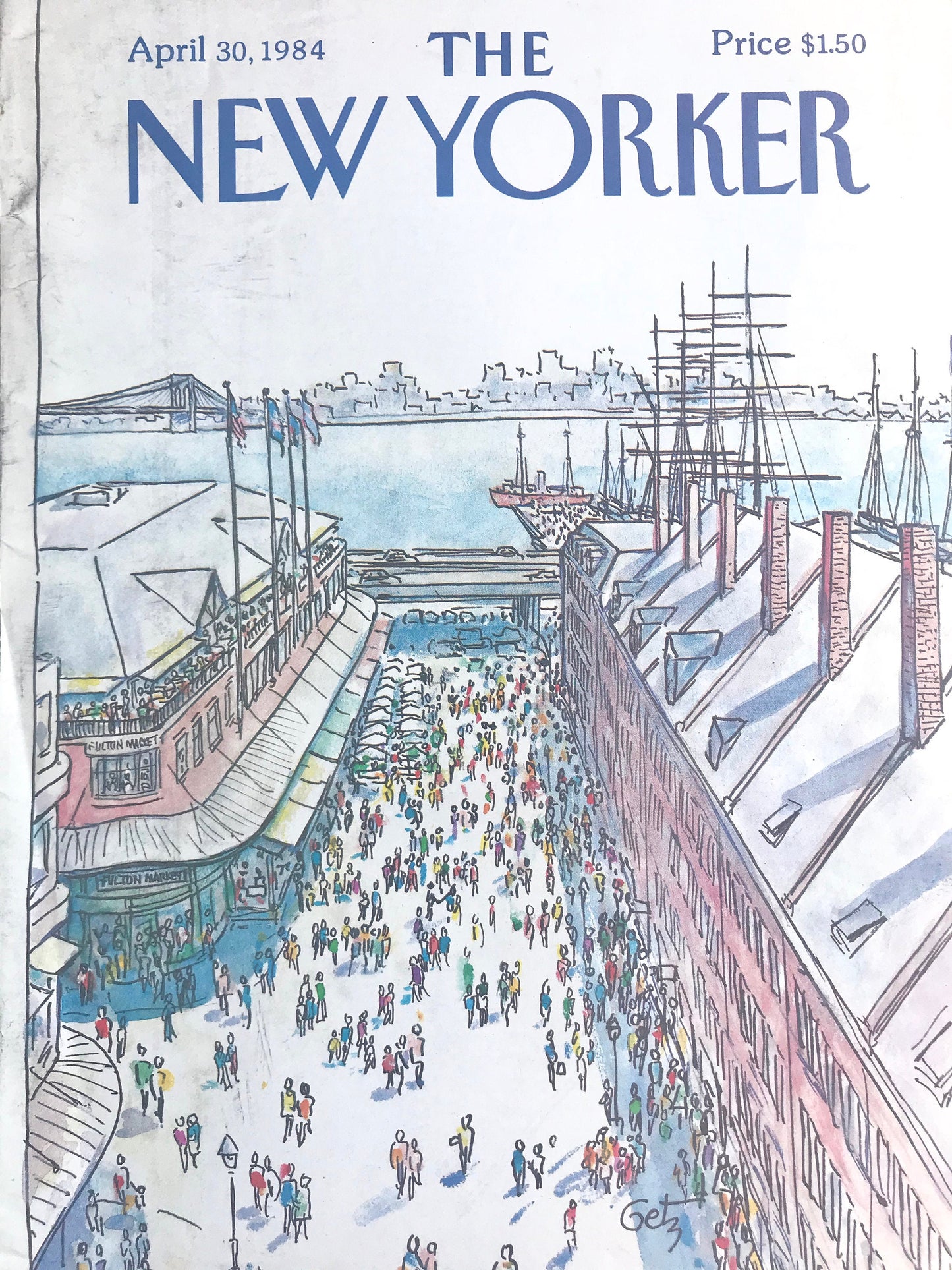 Rare -  April 30, 1984 - The NEW YORKER Magazine original cover - please read description