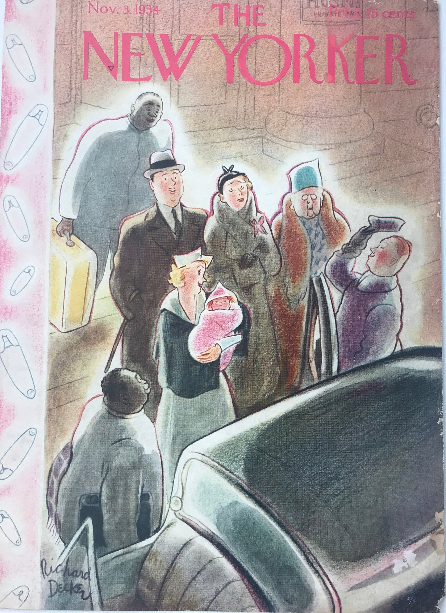 RARE - The NEW YORKER Magazine very rare original cover - November 3, 1934 - Richard Decker