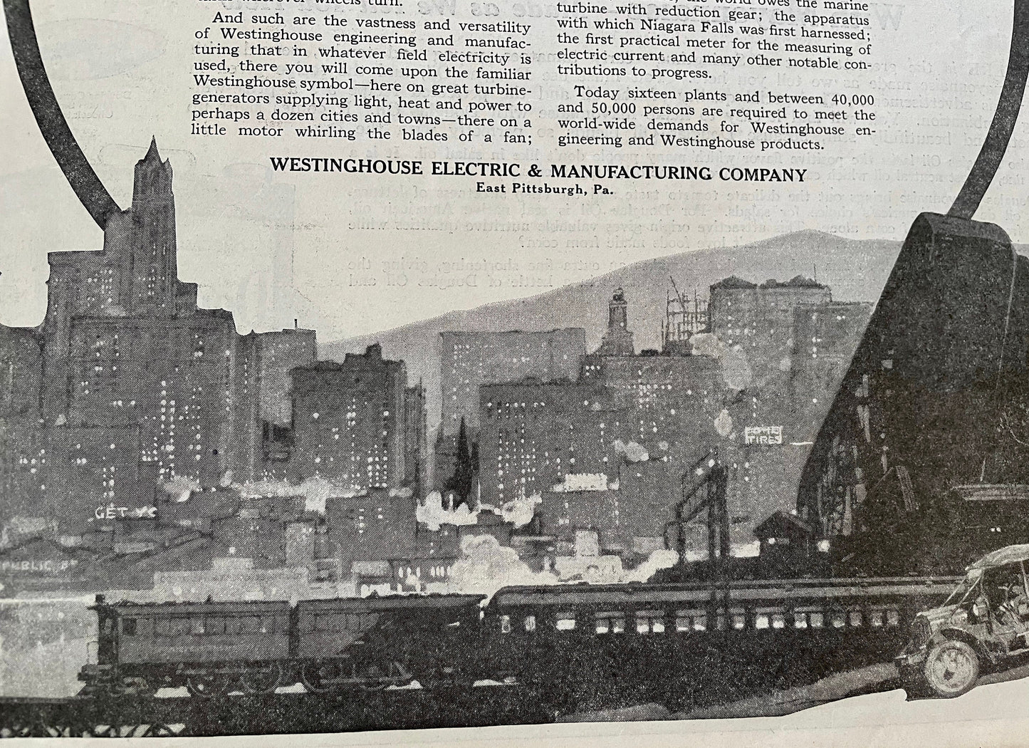 1919 Original Westinghouse ad from a 1919 issue of The Saturday Evening Post