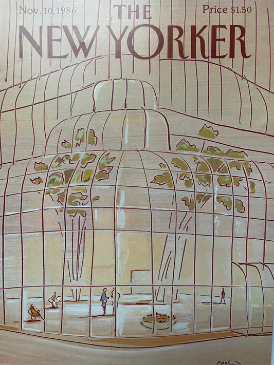 Vintage NEW YORKER Magazine original cover - November 10, 1986
