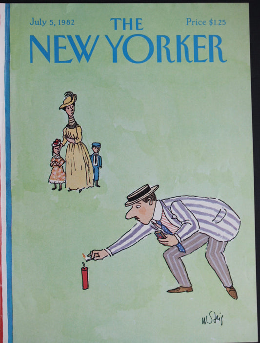 The NEW YORKER Magazine original cover - July 5, 1982 - Independence Day, fireworks