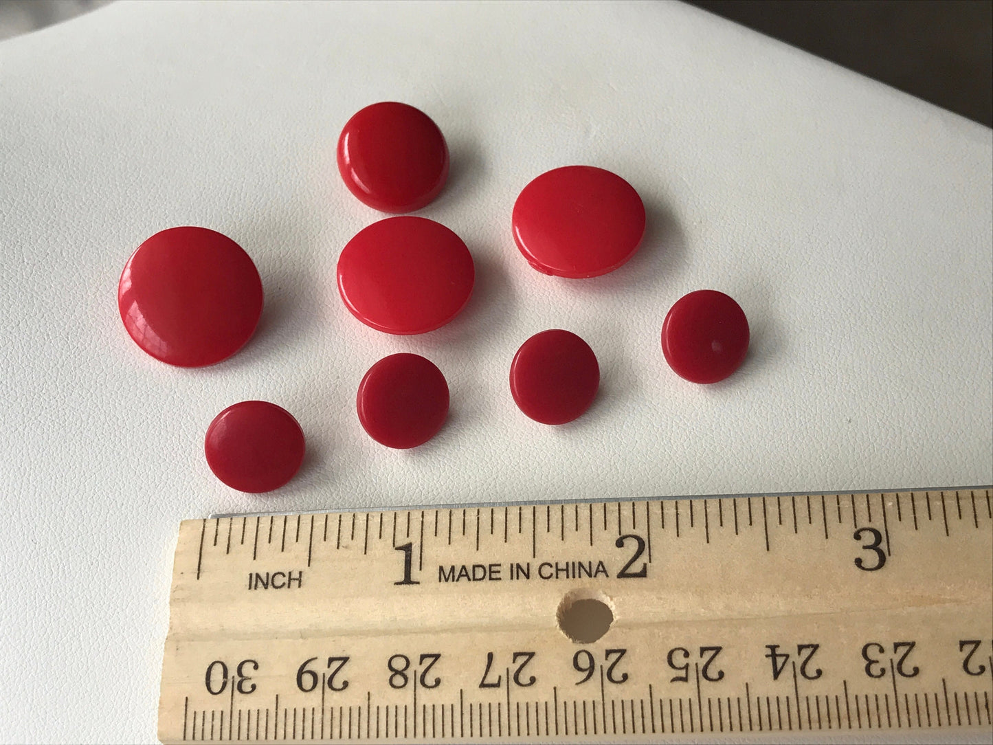Lot of red vintage buttons