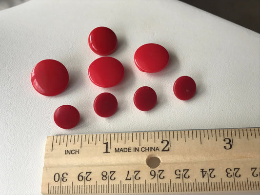 Lot of red vintage buttons
