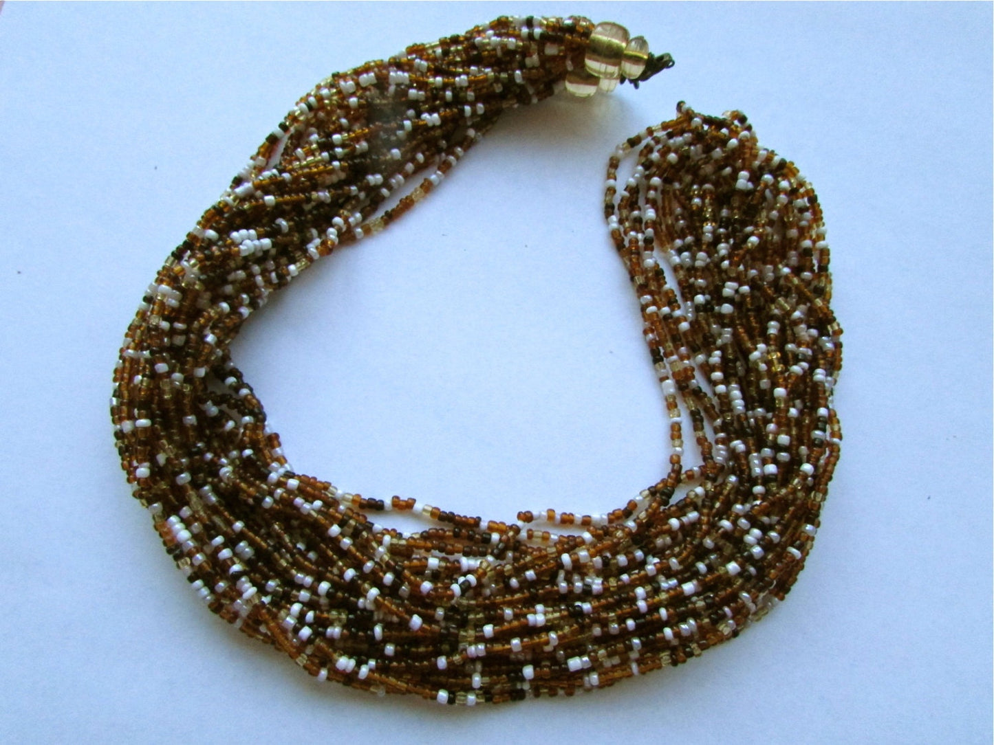 14-strand all-glass vintage seed bead necklace