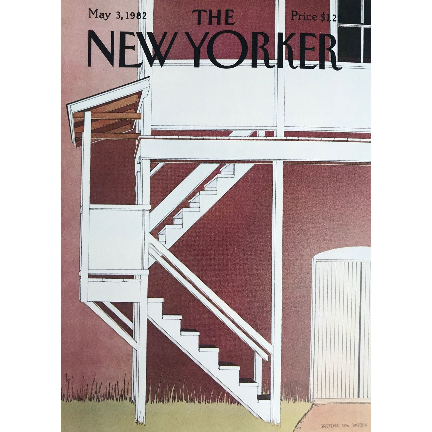 May 3, 1982 - Vintage book page print of a NEW YORKER Magazine cover - Gretchen Dow Simpson