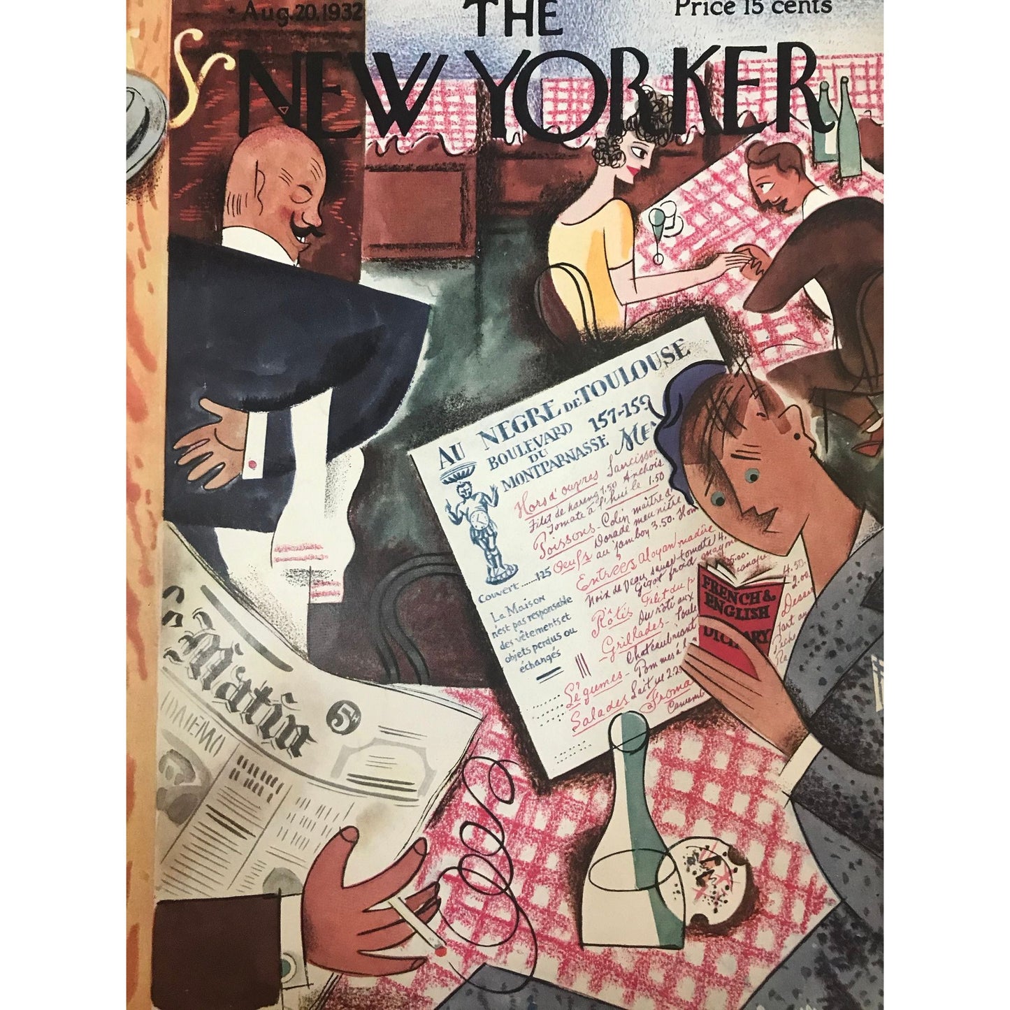 The NEW YORKER Magazine very rare original cover - August 20, 1932