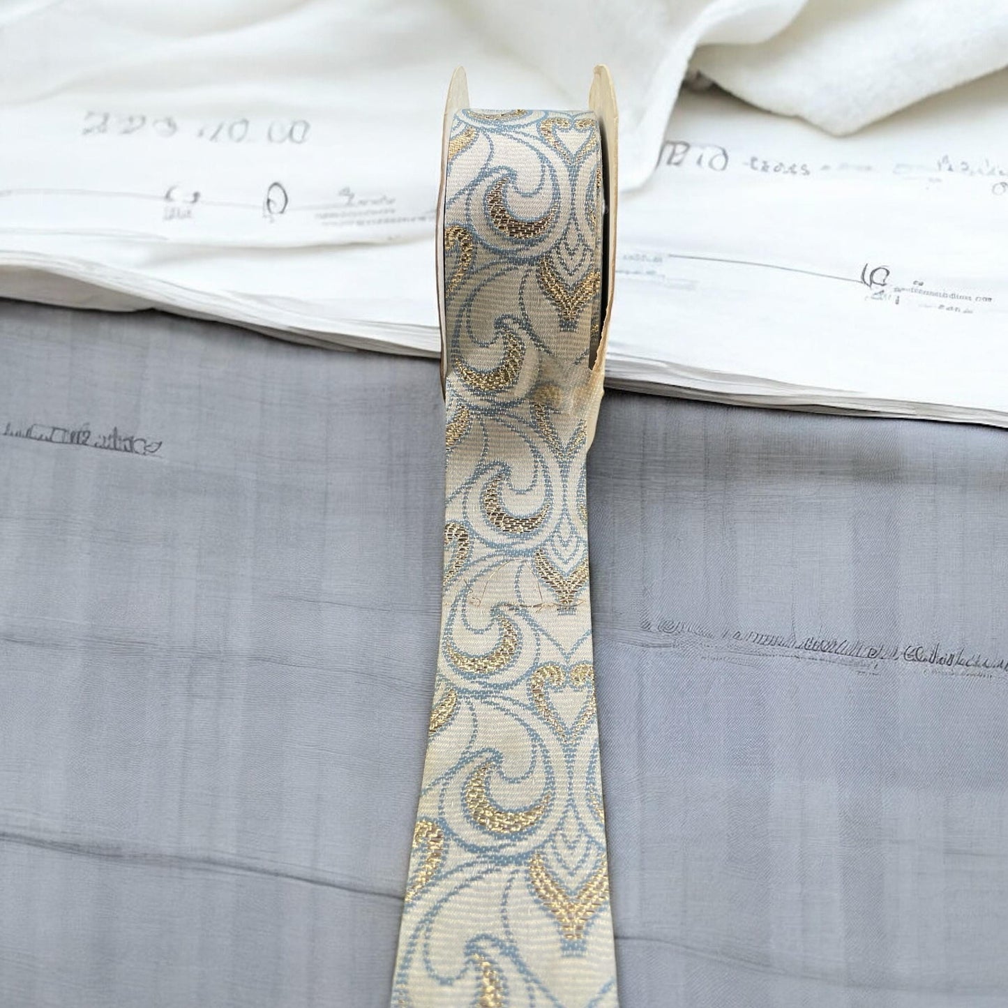 10 yards vintage Designer Dispatch Ribbon Trim Edging ~ Craft Sewing Embellishment - 1.5" wide