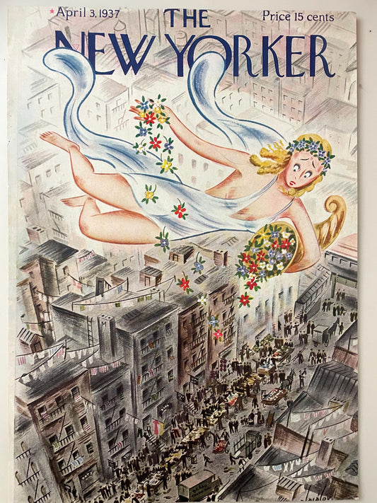 The NEW YORKER Magazine RARE original cover - April 3, 1937