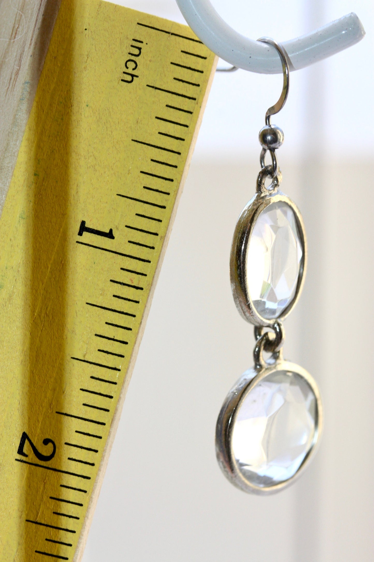 Handmade earrings with upcycled high quality vintage glass cut crystal