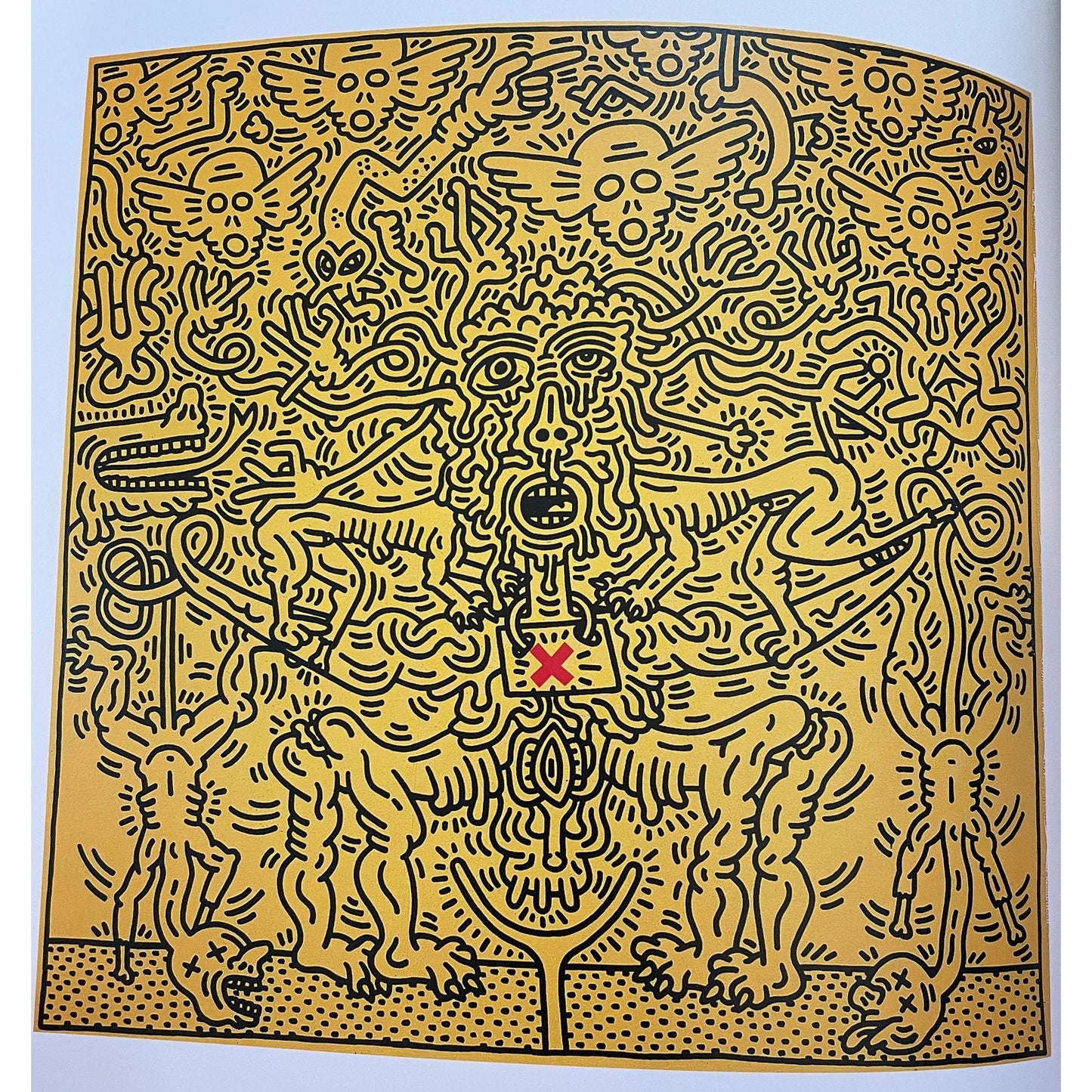 Keith Haring print from a vintage book