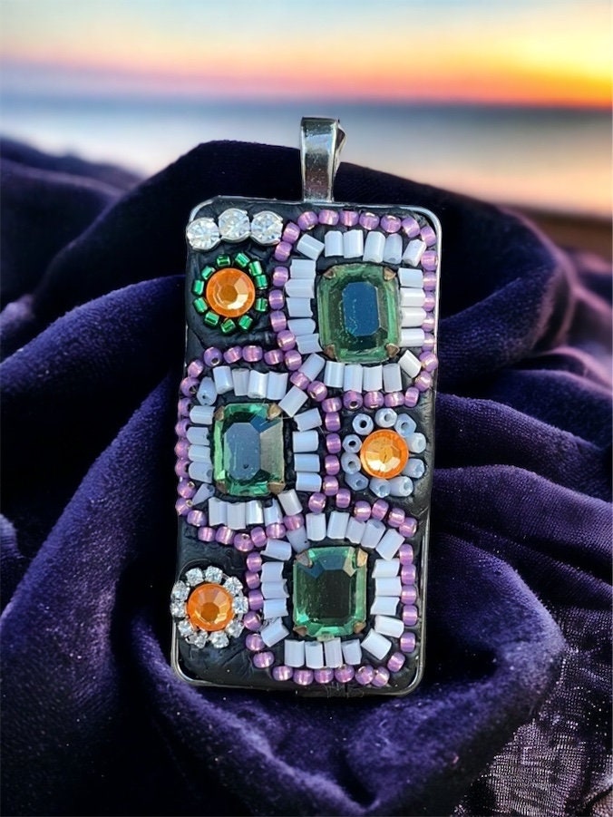 My handmade mosaic necklace pendant