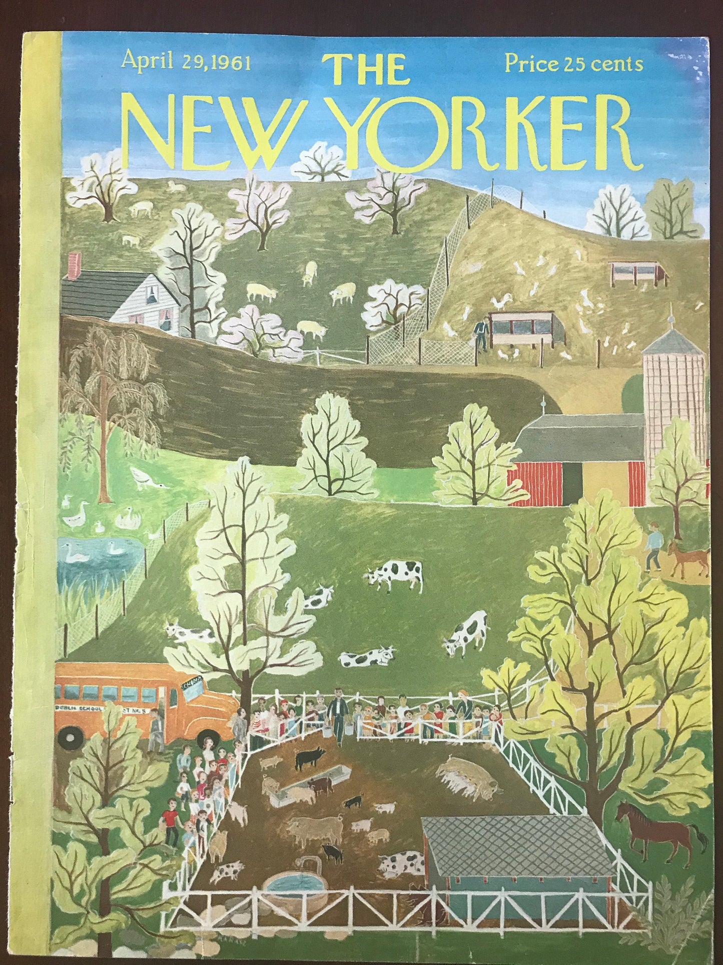 Rare - April 29, 1961 - The NEW YORKER Magazine original cover - farm