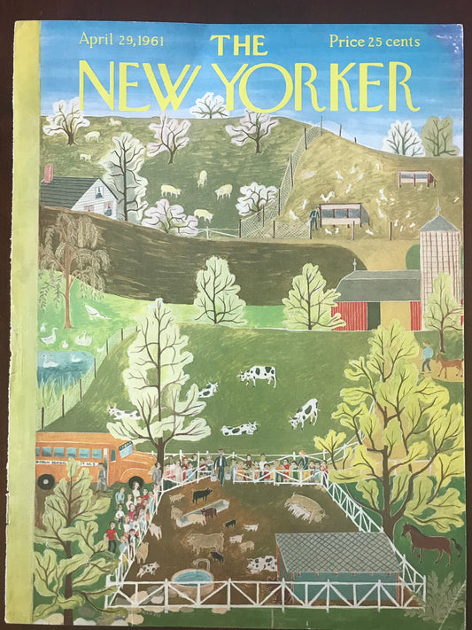 Rare - April 29, 1961 - The NEW YORKER Magazine original cover - farm
