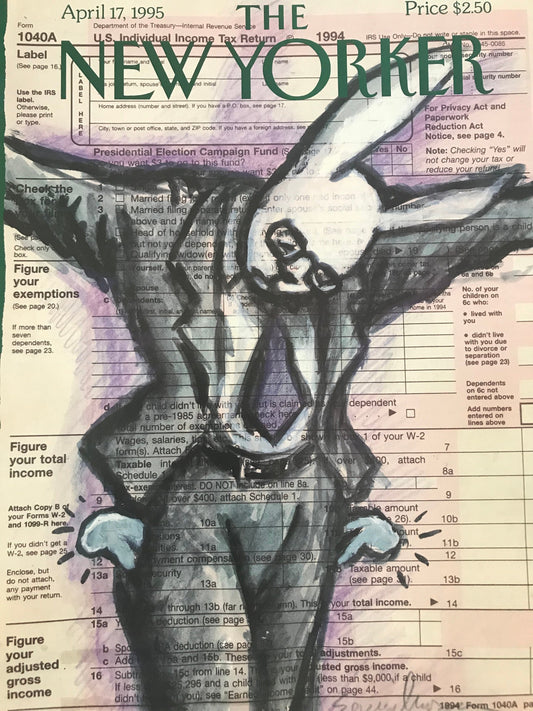 April 17, 1995 - The NEW YORKER Magazine original cover - taxes