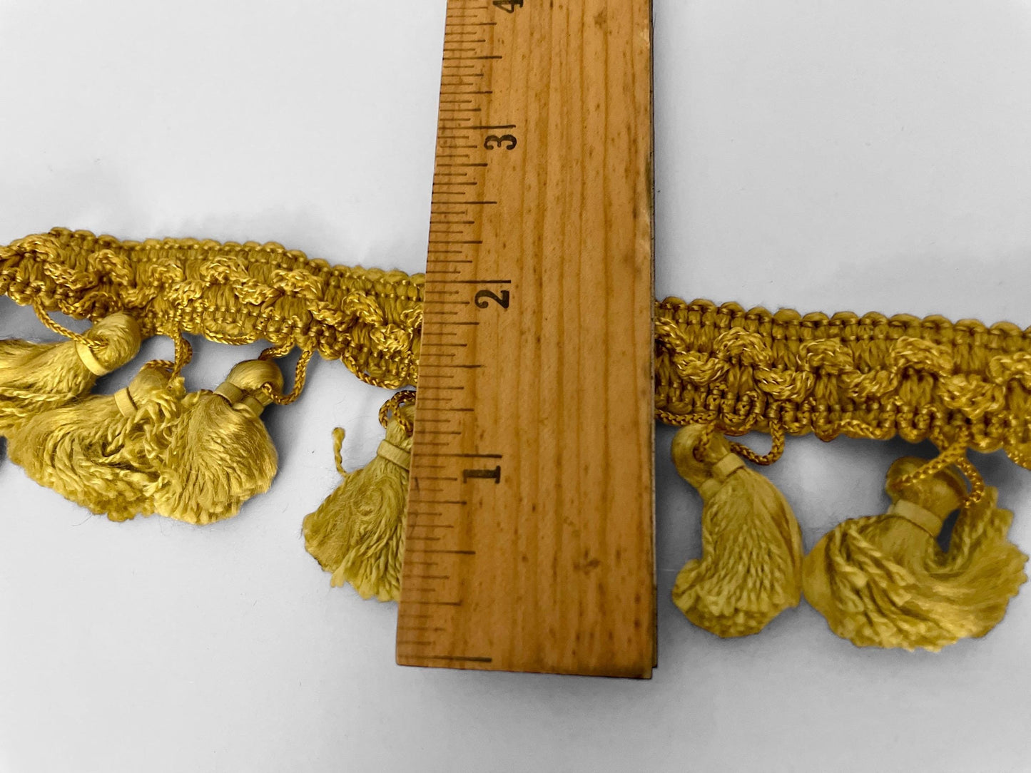 Vintage MCM gold tassel trim - great for upholstery or other sewing projects - 48"