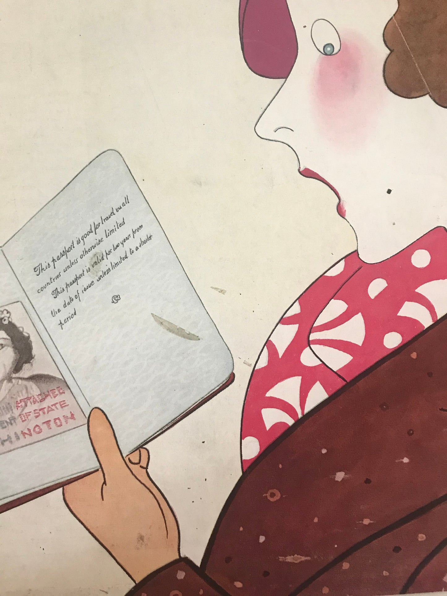 Very Rare - June 27, 1936 - NEW YORKER Magazine cover-woman looking at passport picture