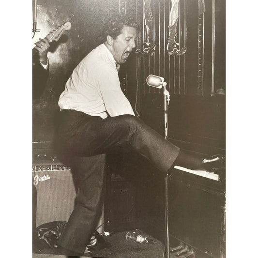 Legendary Rock 'N Roll - Jerry Lee Lewis - print from vintage book - 12" x 10"