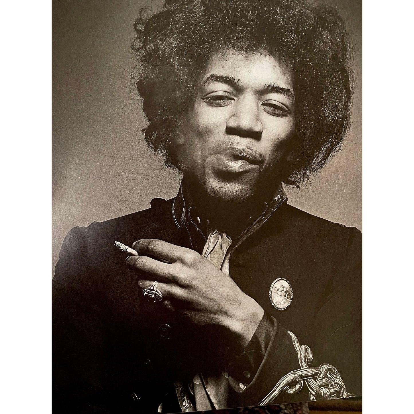 Legendary Rock 'N Roll - Jimi Hendrix - print from vintage book - 12" x 10"