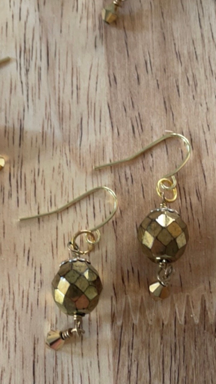 Your choice of handmade mixed material dangle earrings