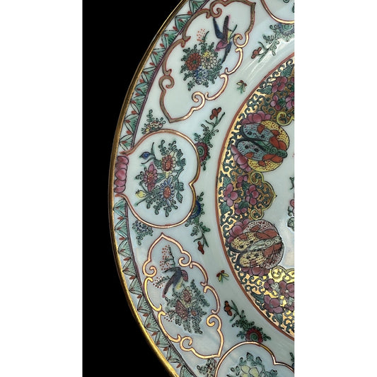 Stunning Chinese Antique Rose Canton dish - excellent condition Canton plate