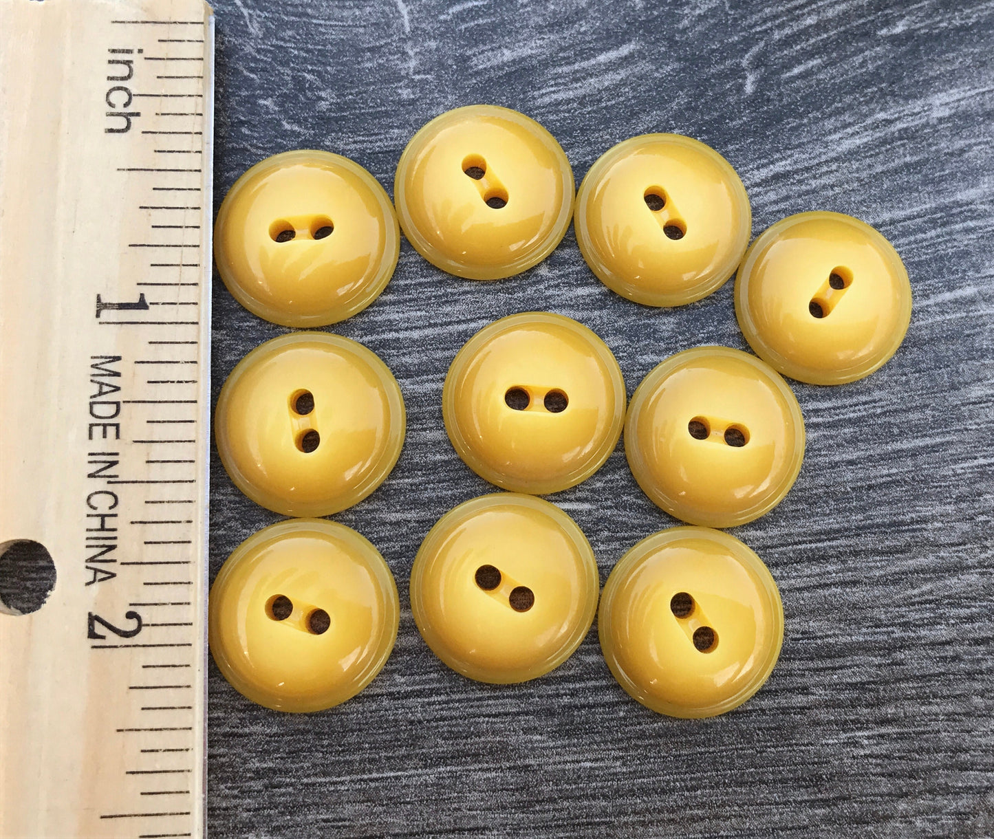 Lot of vintage buttons - yellow