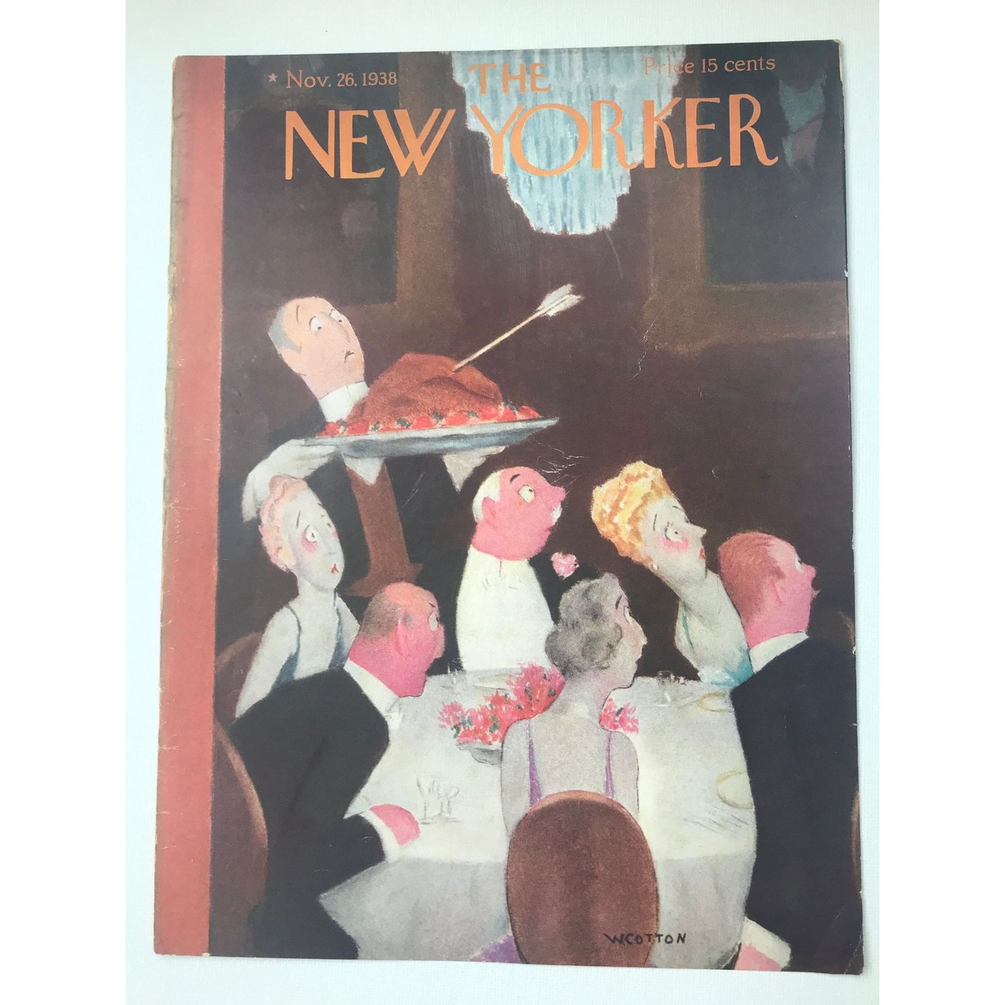 RARE - The NEW YORKER Magazine very rare original cover - November 26, 1938 - Thanksgiving