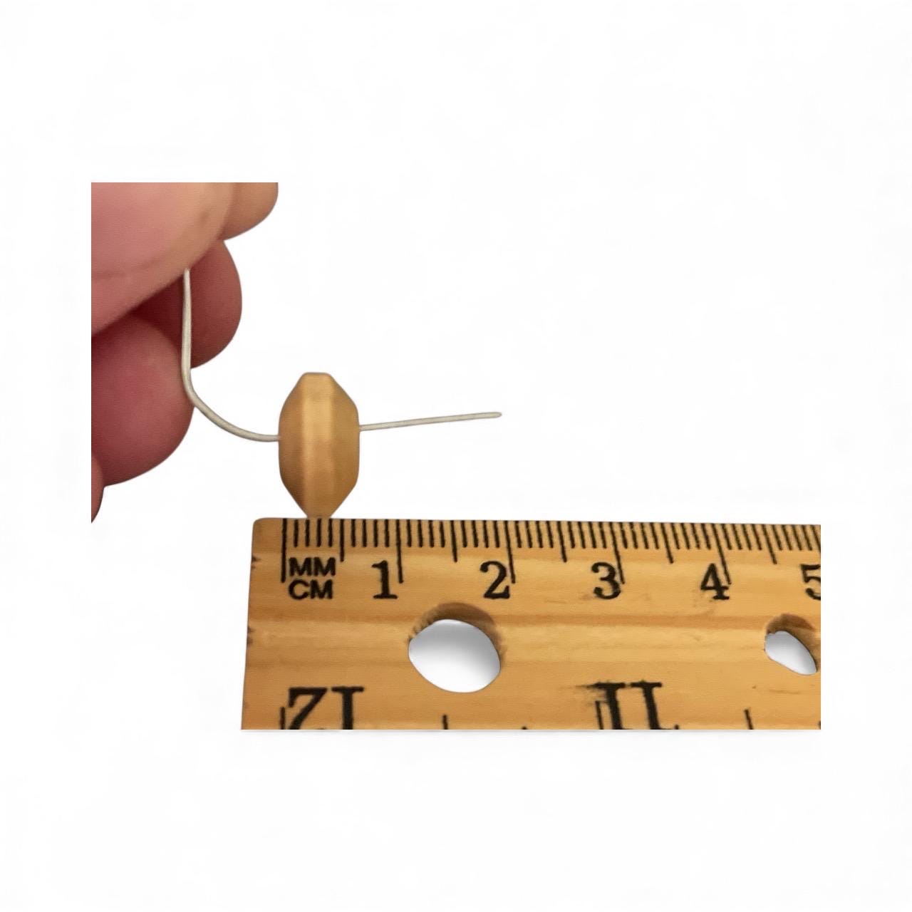 Vintage Tan Round Donut Beads – Smooth Spacer Beads for Jewelry Making, Craft Supply, Set of 14 - 10 mm x 5 mm