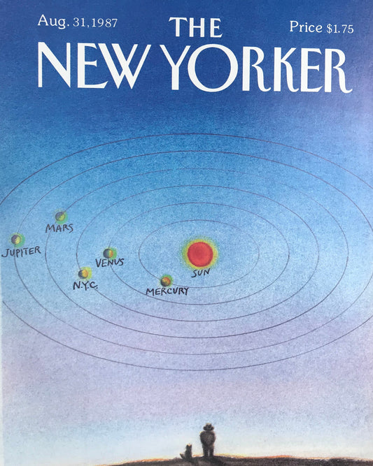 August 31, 1987 - The NEW YORKER Magazine original cover - solar system