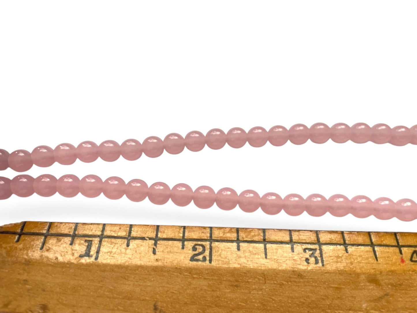 Vintage Pink Lucite Bead Necklace with Gold Ribbed Accent Beads, Blush Acrylic Statement Necklace, Minimalist Layering Jewelry