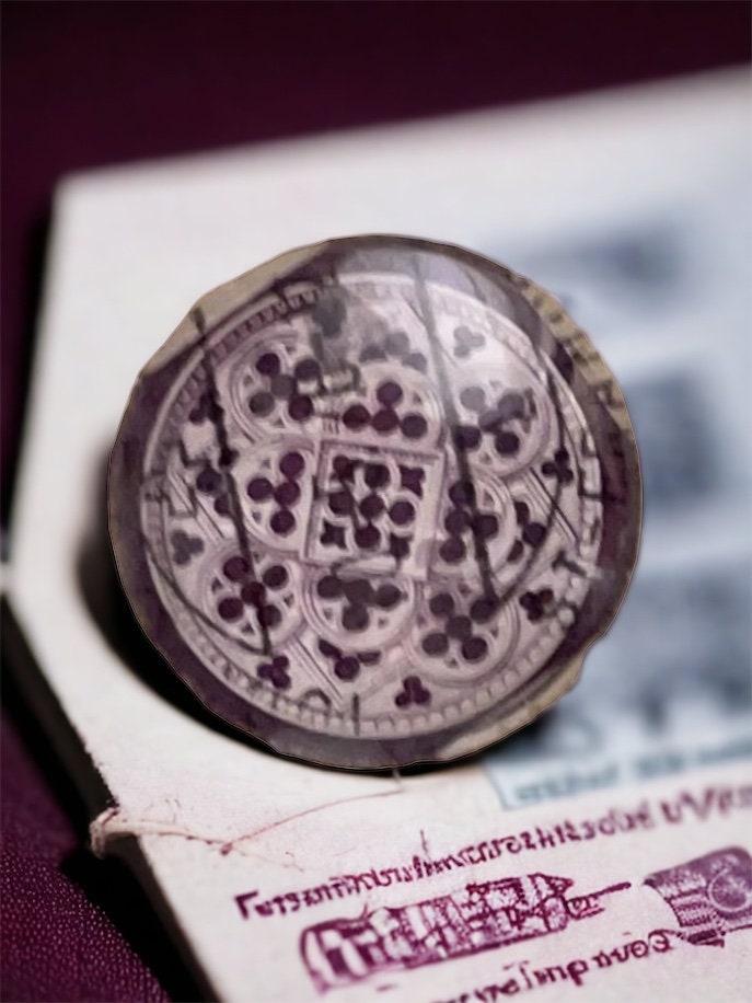 Necklace pendant or pin made from a genuine vintage postage stamp from Switzerland - Helvetia